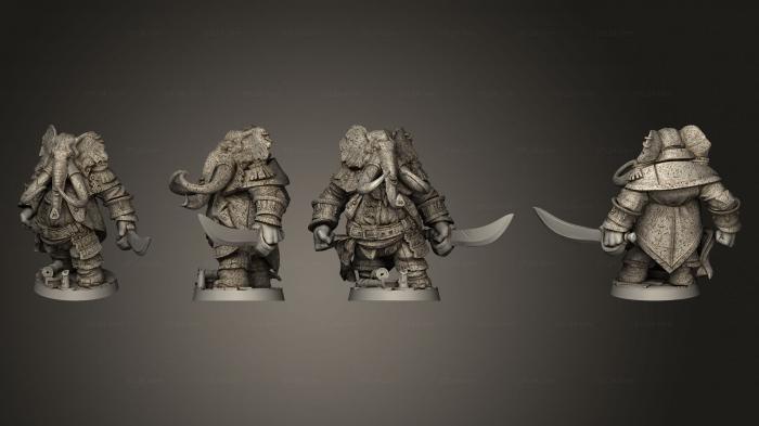 Figurines heroes, monsters and demons (Commander Loxodon, STKM_4735) 3D models for cnc