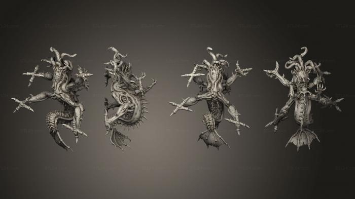 Статуэтки герои, монстры и демоны (Космический Ужас Мх Азход, STKM_4753) 3D модель для ЧПУ станка