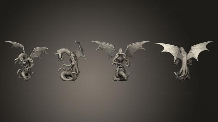Статуэтки герои, монстры и демоны (Космический Ужас, STKM_4758) 3D модель для ЧПУ станка