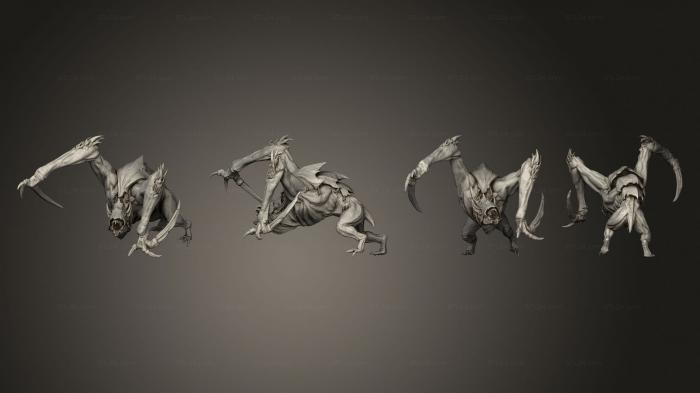 Figurines heroes, monsters and demons (Crawling Bat Strike Full Armor, STKM_4769) 3D models for cnc