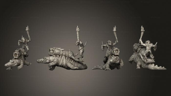 Figurines heroes, monsters and demons (Croc Cannon 02 Monkey, STKM_4804) 3D models for cnc