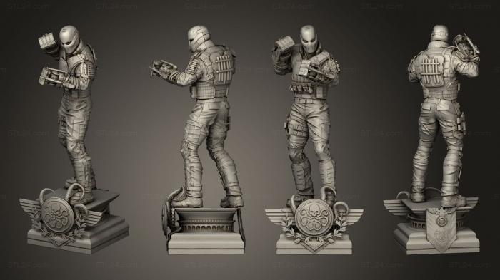 Figurines heroes, monsters and demons (Cross Bones Statue 374 US Head 1 001, STKM_4809) 3D models for cnc