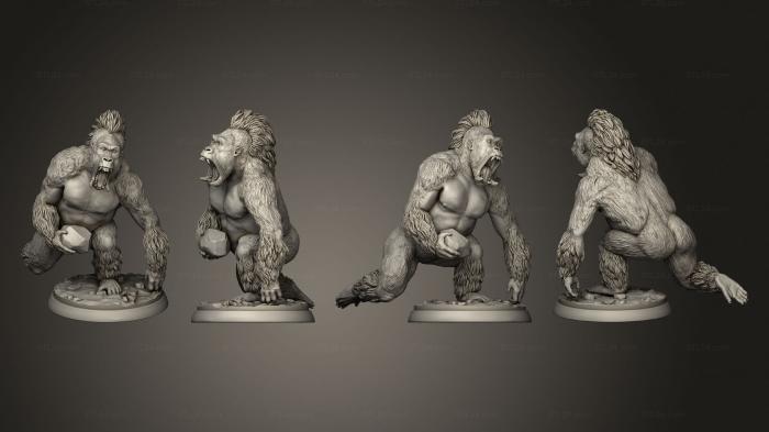 Figurines heroes, monsters and demons (Crushing monkey pose 2, STKM_4825) 3D models for cnc