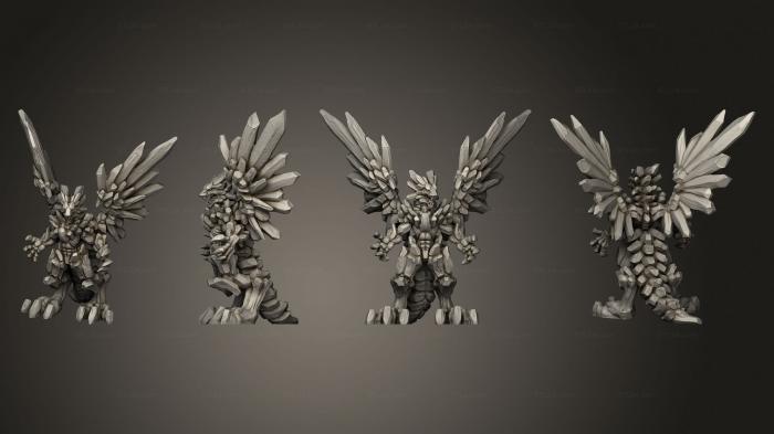 Figurines heroes, monsters and demons (Crystal Dragon, STKM_4828) 3D models for cnc