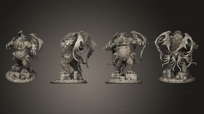 Figurines heroes, monsters and demons (Cthulhu, STKM_4832) 3D models for cnc