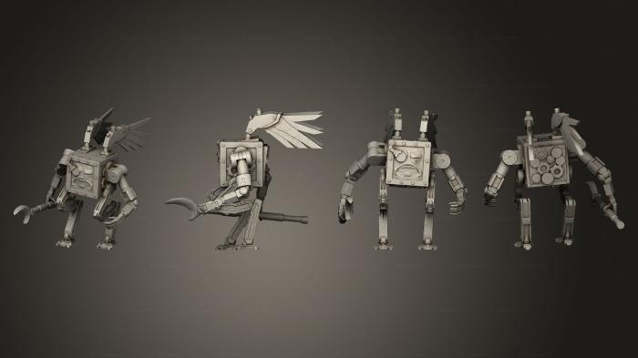 Статуэтки герои, монстры и демоны (Кубодрон, STKM_4839) 3D модель для ЧПУ станка