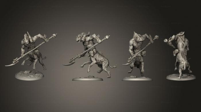 Figurines heroes, monsters and demons (Cult of Hunger Hyenoll, STKM_4856) 3D models for cnc
