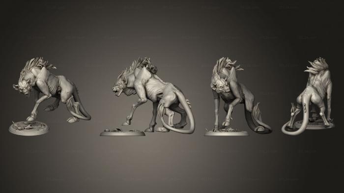 Figurines heroes, monsters and demons (Cult of Hunger Leucrotta, STKM_4857) 3D models for cnc