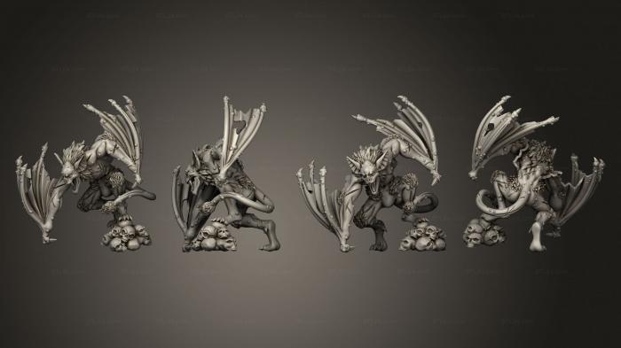 Figurines heroes, monsters and demons (Cursed Bat A, STKM_4861) 3D models for cnc