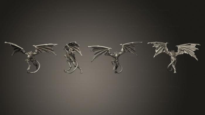 Figurines heroes, monsters and demons (Cursed Bat B, STKM_4862) 3D models for cnc