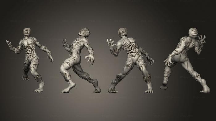 Figurines heroes, monsters and demons (Cursed Zombie C, STKM_4866) 3D models for cnc