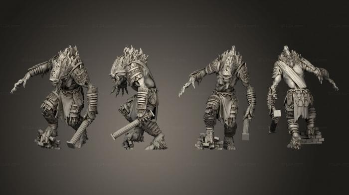 Figurines heroes, monsters and demons (Cyclades Guardian Body, STKM_4872) 3D models for cnc