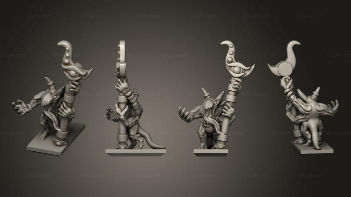 Figurines heroes, monsters and demons (Daemon Army Big Flame 2, STKM_4880) 3D models for cnc