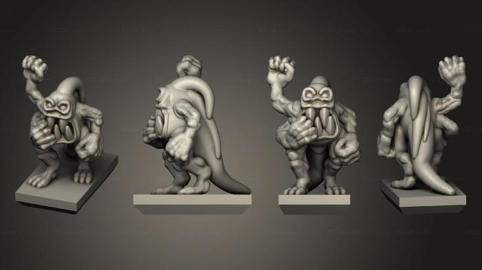 Figurines heroes, monsters and demons (Daemon Army Small Flame 1, STKM_4903) 3D models for cnc