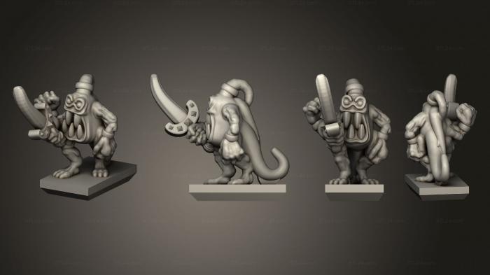 Figurines heroes, monsters and demons (Daemon Army Small Flame 4, STKM_4906) 3D models for cnc
