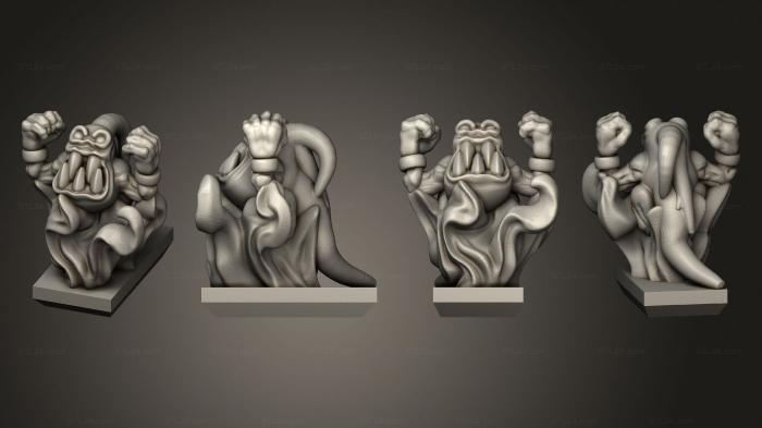 Figurines heroes, monsters and demons (Daemon Army Small Flame 5, STKM_4907) 3D models for cnc