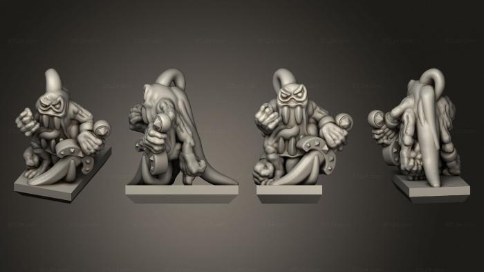 Figurines heroes, monsters and demons (Daemon Army Small Flame 7, STKM_4909) 3D models for cnc