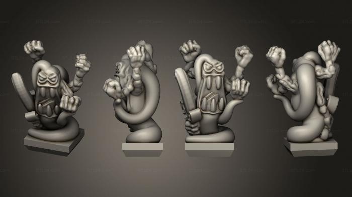 Figurines heroes, monsters and demons (Daemon Army Small Flame 8, STKM_4910) 3D models for cnc