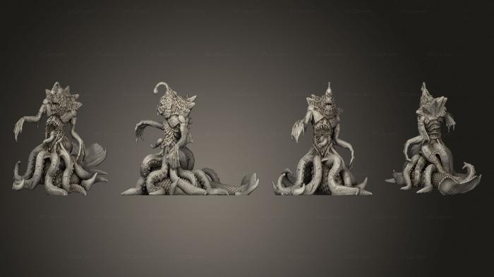 Статуэтки герои, монстры и демоны (Дагон 2, STKM_4912) 3D модель для ЧПУ станка
