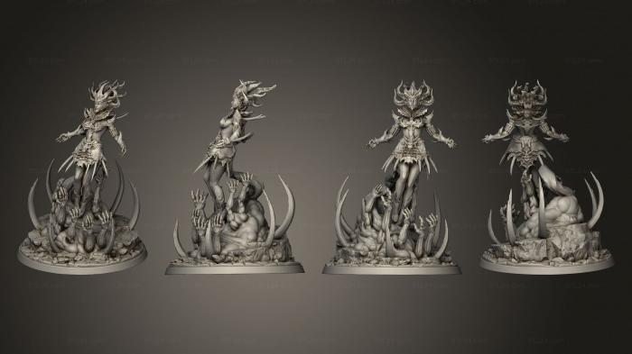 Статуэтки герои, монстры и демоны (Ад Данте, Беатриче, STKM_4915) 3D модель для ЧПУ станка