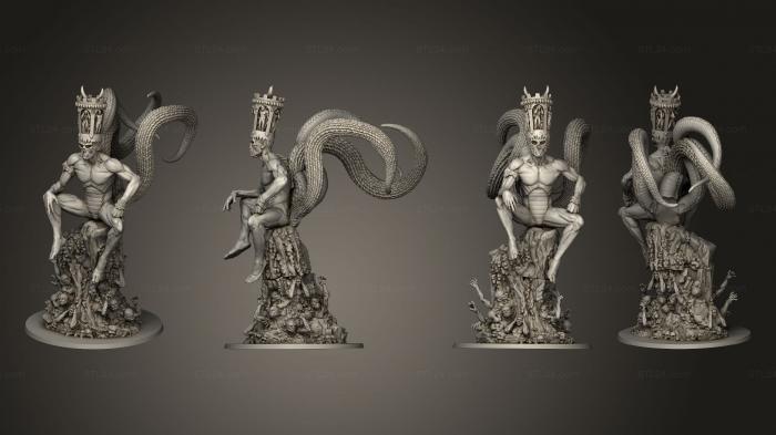 Figurines heroes, monsters and demons (Dante s Inferno King Minos, STKM_4918) 3D models for cnc