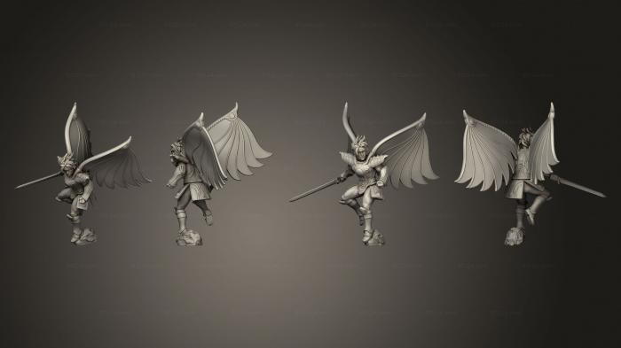 Статуэтки герои, монстры и демоны (Дротик полетел крылатый, STKM_4928) 3D модель для ЧПУ станка