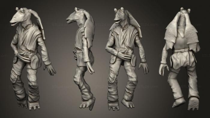 Figurines heroes, monsters and demons (Dead Gungan 1, STKM_4930) 3D models for cnc