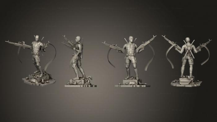Figurines heroes, monsters and demons (Deadpool v 3, STKM_4943) 3D models for cnc