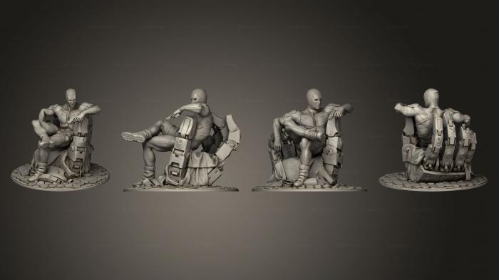 Figurines heroes, monsters and demons (Deadpool, STKM_4944) 3D models for cnc