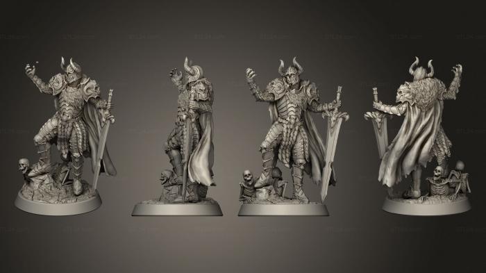 Статуэтки герои, монстры и демоны (Рыцарь Смерти, STKM_4963) 3D модель для ЧПУ станка