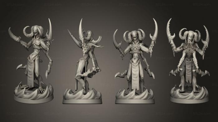 Статуэтки герои, монстры и демоны (Обман Меньшего Злодея 04, STKM_4982) 3D модель для ЧПУ станка