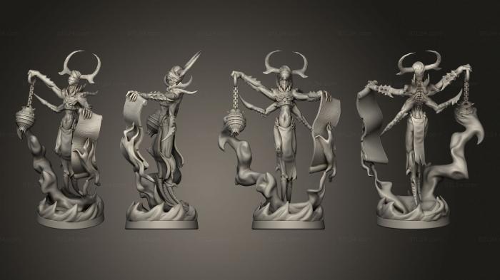 Статуэтки герои, монстры и демоны (Обман Меньшего Злодея 06, STKM_4984) 3D модель для ЧПУ станка