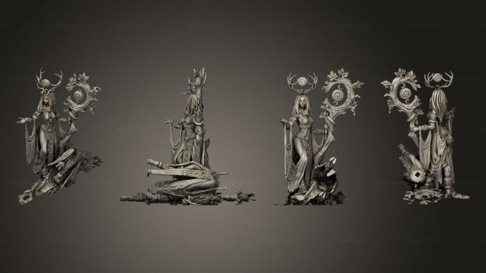 Статуэтки герои, монстры и демоны (Далила Фавн из лесного Атласа, STKM_4998) 3D модель для ЧПУ станка