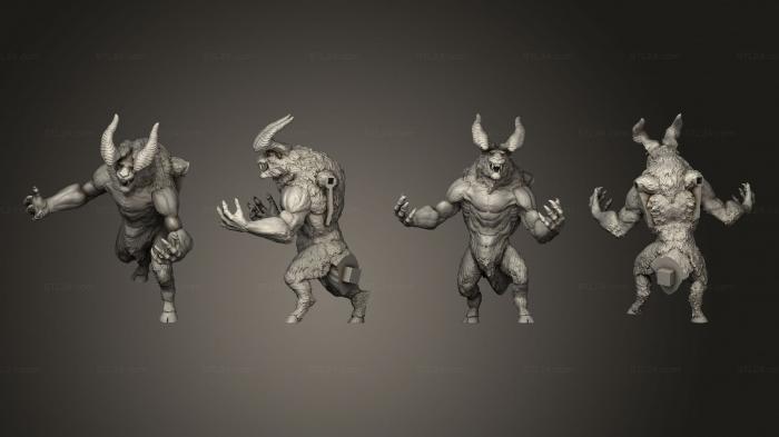 Статуэтки герои, монстры и демоны (Демонический Пир Багамута 23, STKM_5010) 3D модель для ЧПУ станка