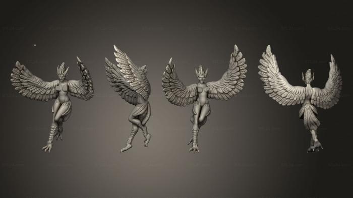 Figurines heroes, monsters and demons (Depths of Savage Atoll KS Harpie Perched 003, STKM_5031) 3D models for cnc