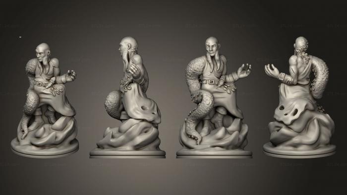 Figurines heroes, monsters and demons (Depths of Savage Atoll KS Priest the Kraken A 002, STKM_5035) 3D models for cnc