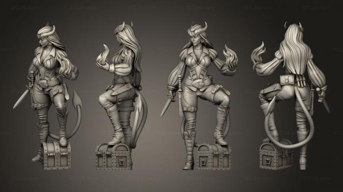 Figurines heroes, monsters and demons (Devilkin Female Treasure 2 Variations, STKM_5057) 3D models for cnc