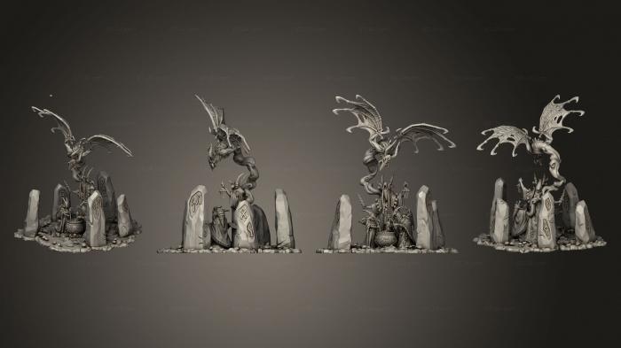 Figurines heroes, monsters and demons (Diorama Witchcraft Night, STKM_5065) 3D models for cnc