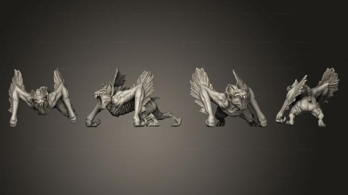 Figurines heroes, monsters and demons (Dire bat Body, STKM_5068) 3D models for cnc