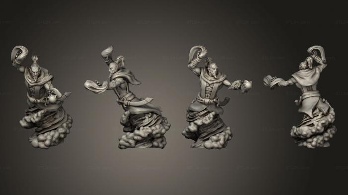 Figurines heroes, monsters and demons (Djinni Magic Large, STKM_5081) 3D models for cnc