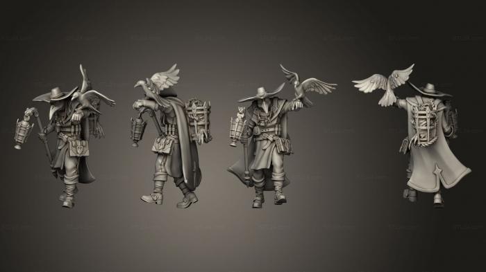 Figurines heroes, monsters and demons (Doctor with crow 1, STKM_5093) 3D models for cnc