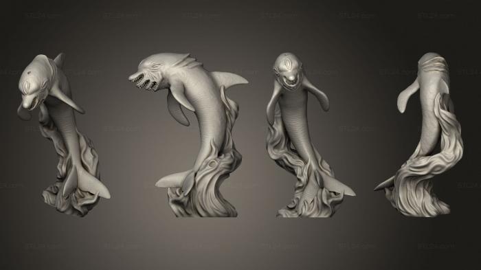 Figurines heroes, monsters and demons (Dolphinoid, STKM_5095) 3D models for cnc