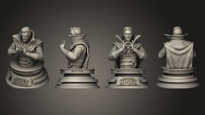 Figurines heroes, monsters and demons (Dr Strange bust, STKM_5117) 3D models for cnc