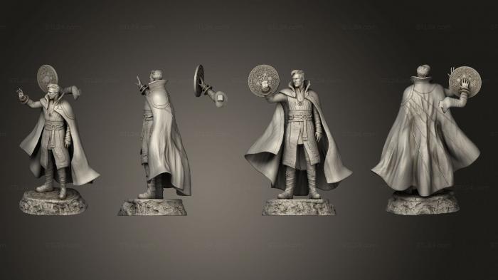 Figurines heroes, monsters and demons (Dr Strange Figurine SLA, STKM_5118) 3D models for cnc