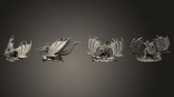 Figurines heroes, monsters and demons (Draconic Wyvern Large, STKM_5126) 3D models for cnc