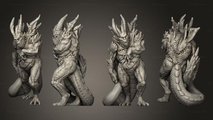 Figurines heroes, monsters and demons (Dragon Flesh Golem nobase, STKM_5135) 3D models for cnc