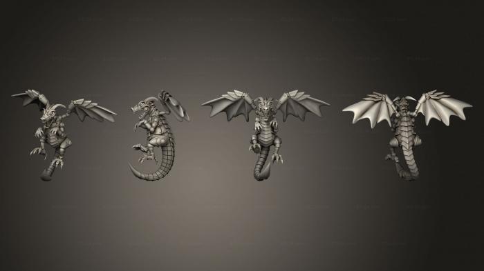 Figurines heroes, monsters and demons (Dragon Whelp Construct, STKM_5144) 3D models for cnc