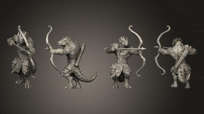 Figurines heroes, monsters and demons (Dragonborn Archer, STKM_5145) 3D models for cnc