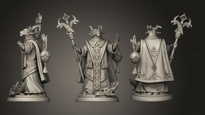 Figurines heroes, monsters and demons (Dragonborn Priest arm L, STKM_5151) 3D models for cnc