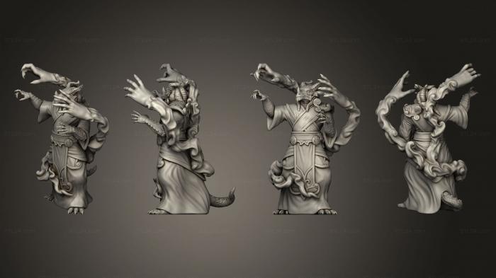 Статуэтки герои, монстры и демоны (Руки Духа Драконорожденного Жреца, STKM_5154) 3D модель для ЧПУ станка